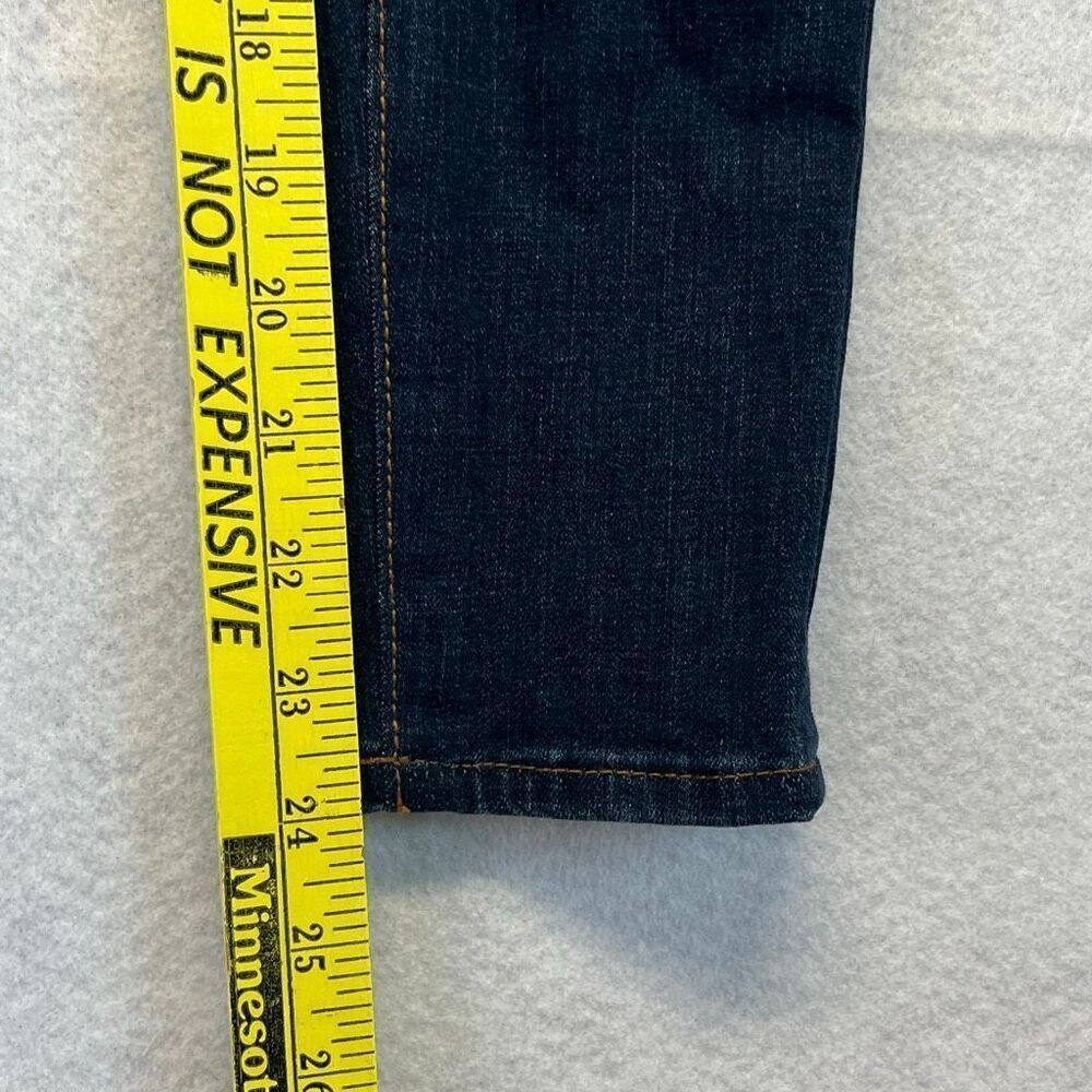 TRUE RELIGION Women’s Jeans Size 27 Blue Halle Mid Rise Capri Distressed Skinny - Picture 11 of 16